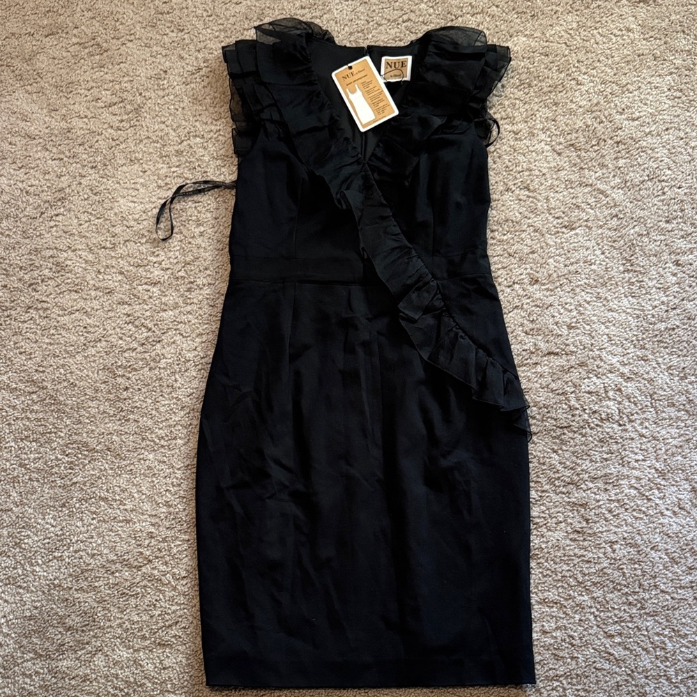 Nue by Shani Elegant Black One-Shoulder Dress